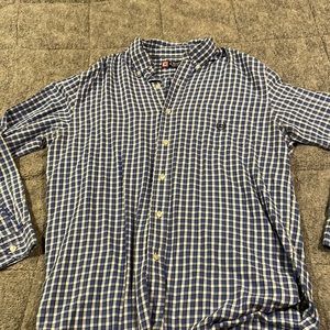 Mens button down shirt long sleeve size L